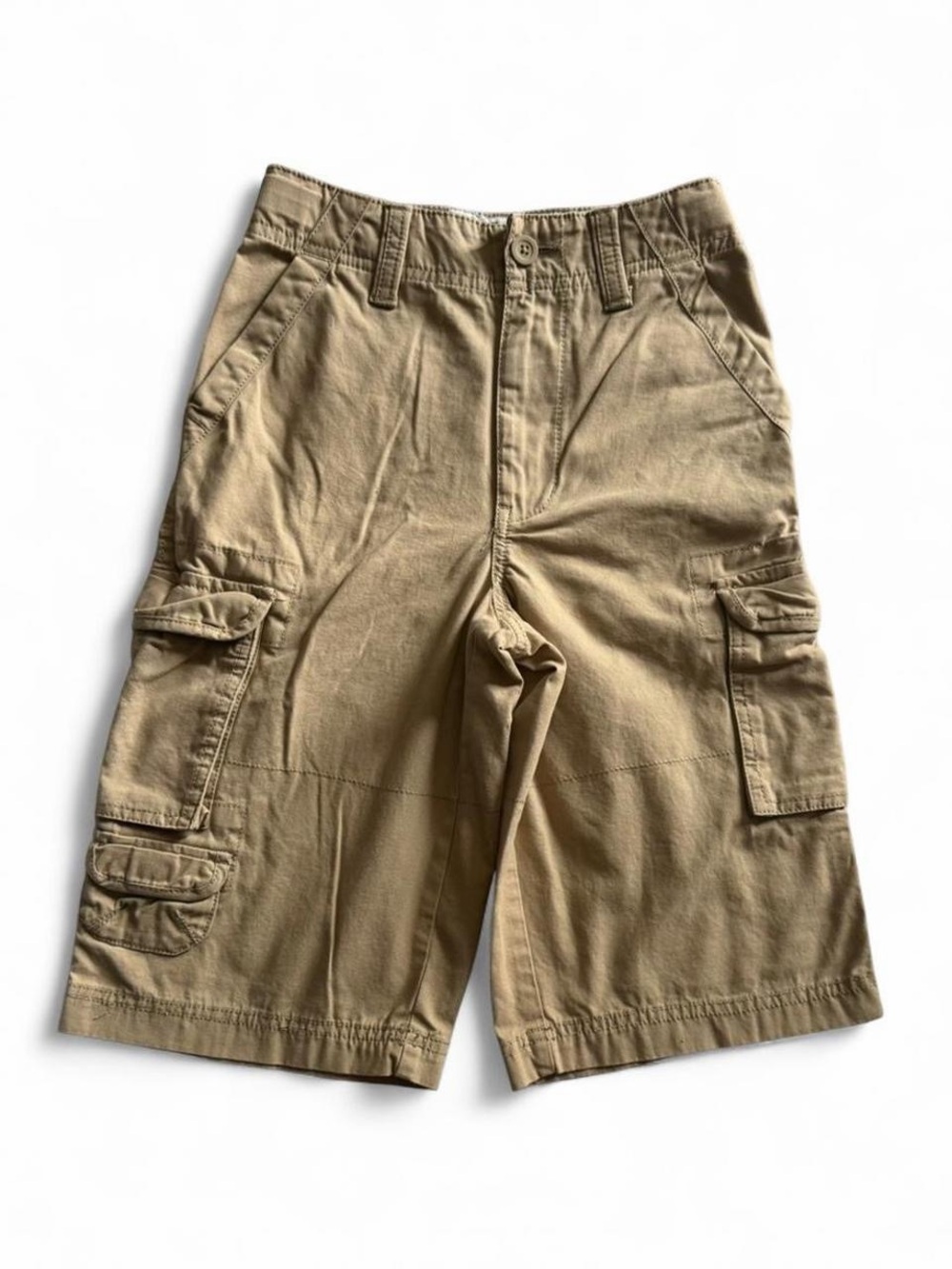 Urban Pipeline Boys Khaki Cargo Shorts Size 8 Slim Adjustable Waist